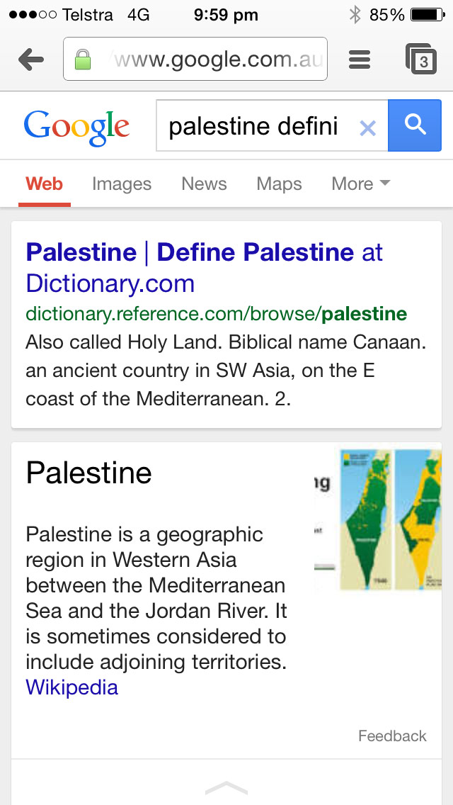 Palestine a region not a race